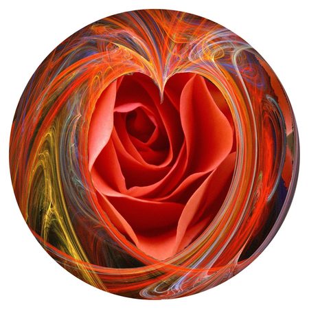 NEXT INNOVATIONS 24" Eliptic Rose Round Wall Art 101410036-ELIPTICROSE